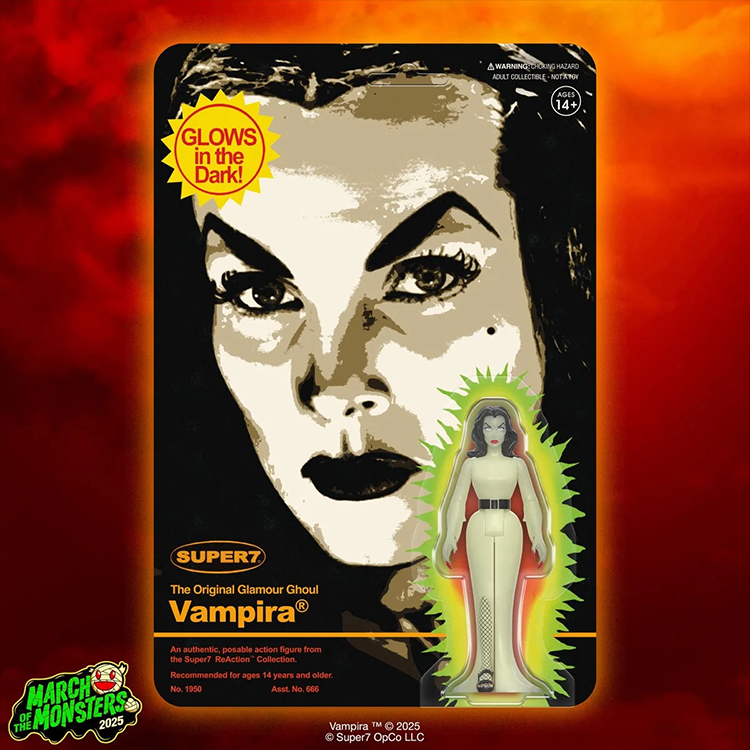 Vampira GLOW (Plan 9) ReAction Action Figure | 3.75" scale image 1