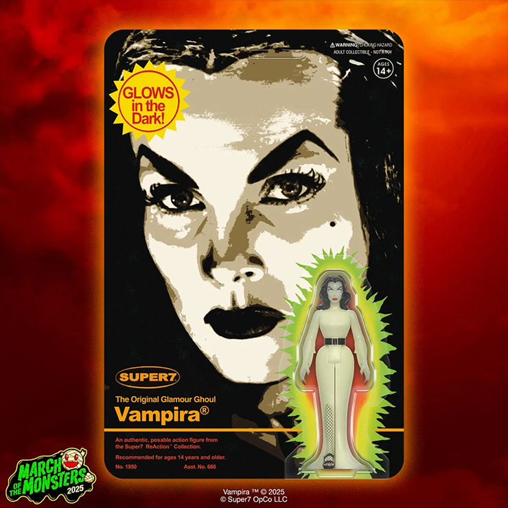 Vampira GLOW (Plan 9) ReAction Action Figure | 3.75" scale image 1