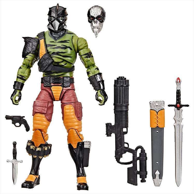 G.I. Joe Classified Series Darklon 6-inch action figure with alternate mask and weapons by Hasbro displayed on white background