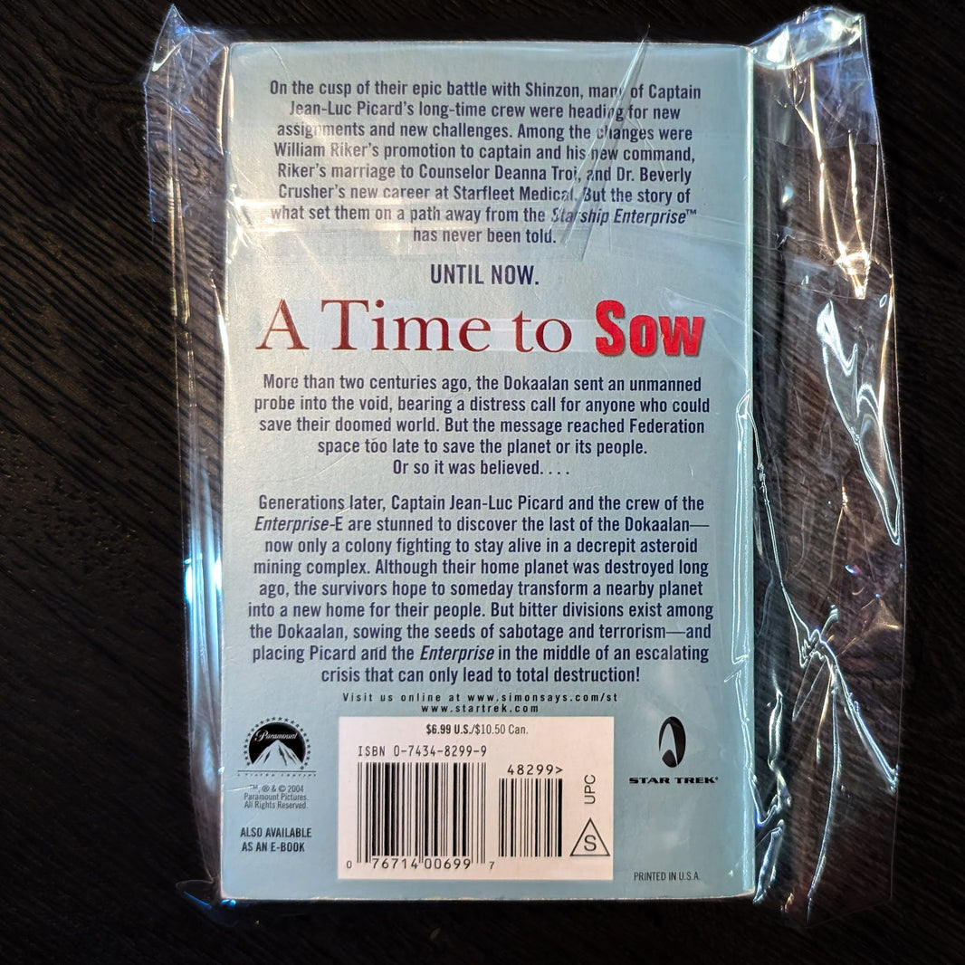 A Time To Sow: Star Trek The Next Generation Paperback Book image 1