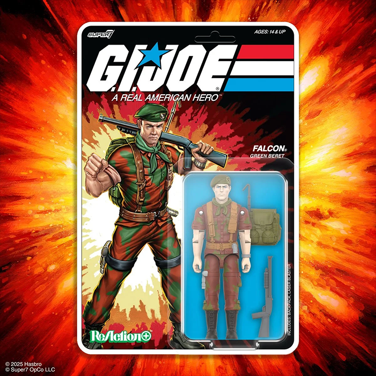 Lt. Falcon Action Figure GI Joe Reaction Plus Series Wave 4 1:18 in blister pack by Hasbro