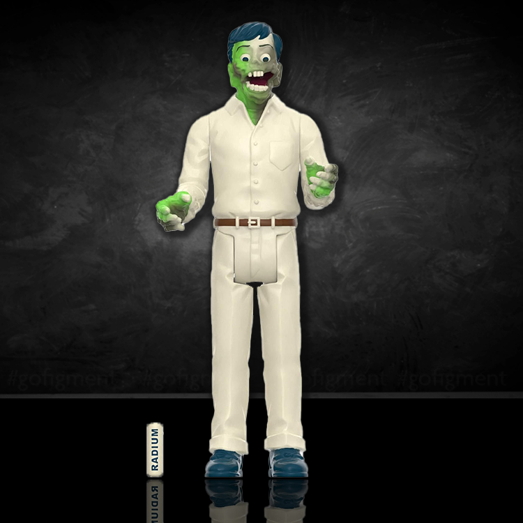 Radium Man From "Black Cat" Horror Mystery- Glow in the Dark Action Figure 3.75 image 1