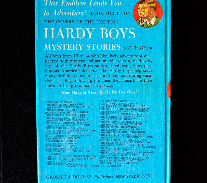 12 Footprints Under the Window (1933):  Vintage Hardy Boys Book Blue-Back image 2