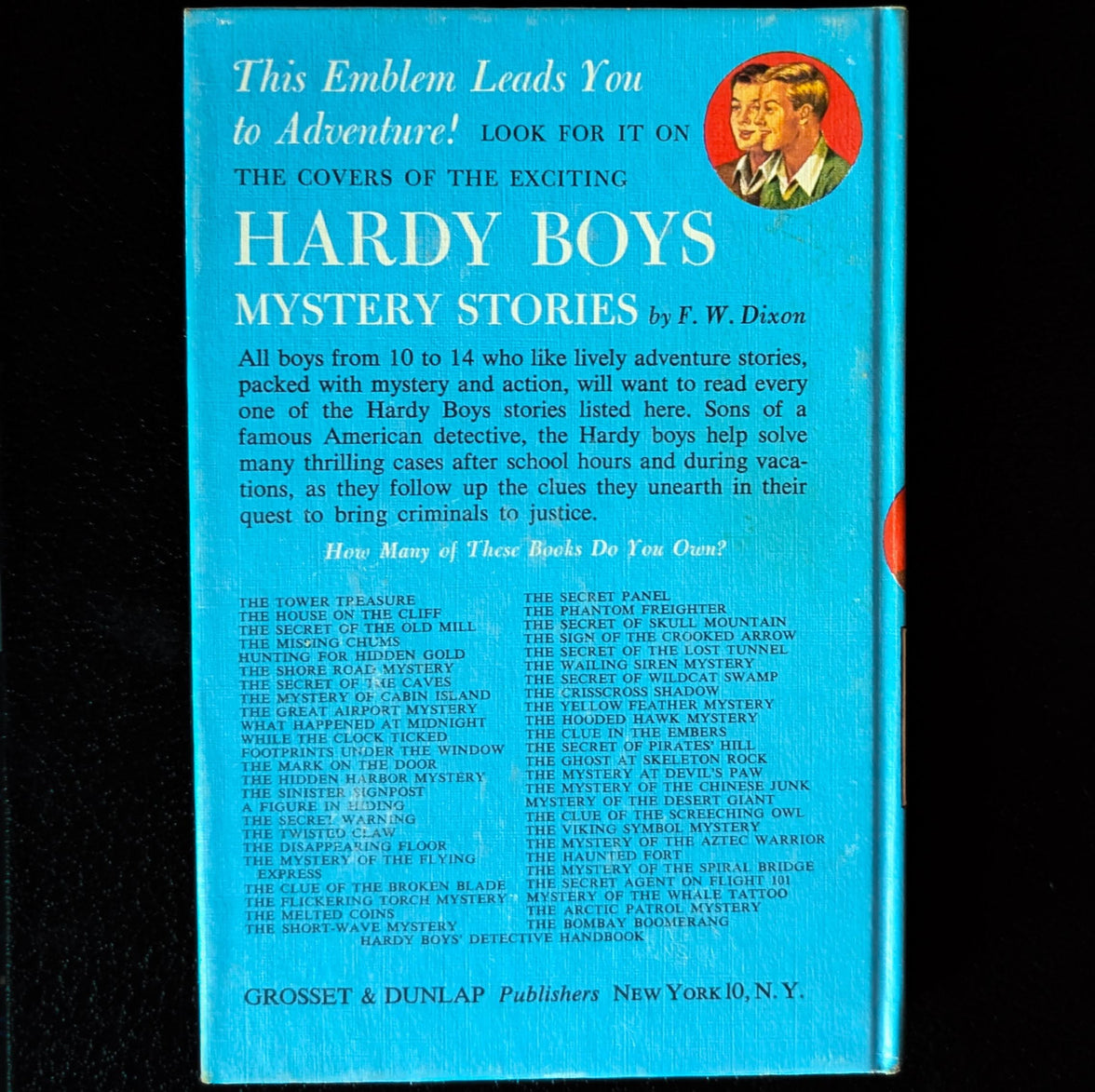 12 Footprints Under the Window (1933):  Vintage Hardy Boys Book Blue-Back image 2