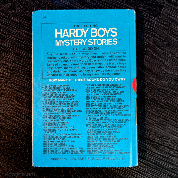 08 The Mystery of Cabin Island (1966-YELLOW NUMBER):  Hardy Boys Book Blu image 2