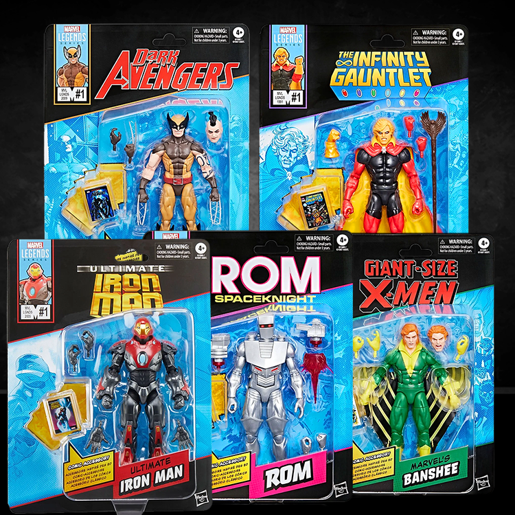 Marvel Comics-Inspired 5 Figure Lot Daken-Banshee-Iron-Man-Adam Warlock-ROM image 0