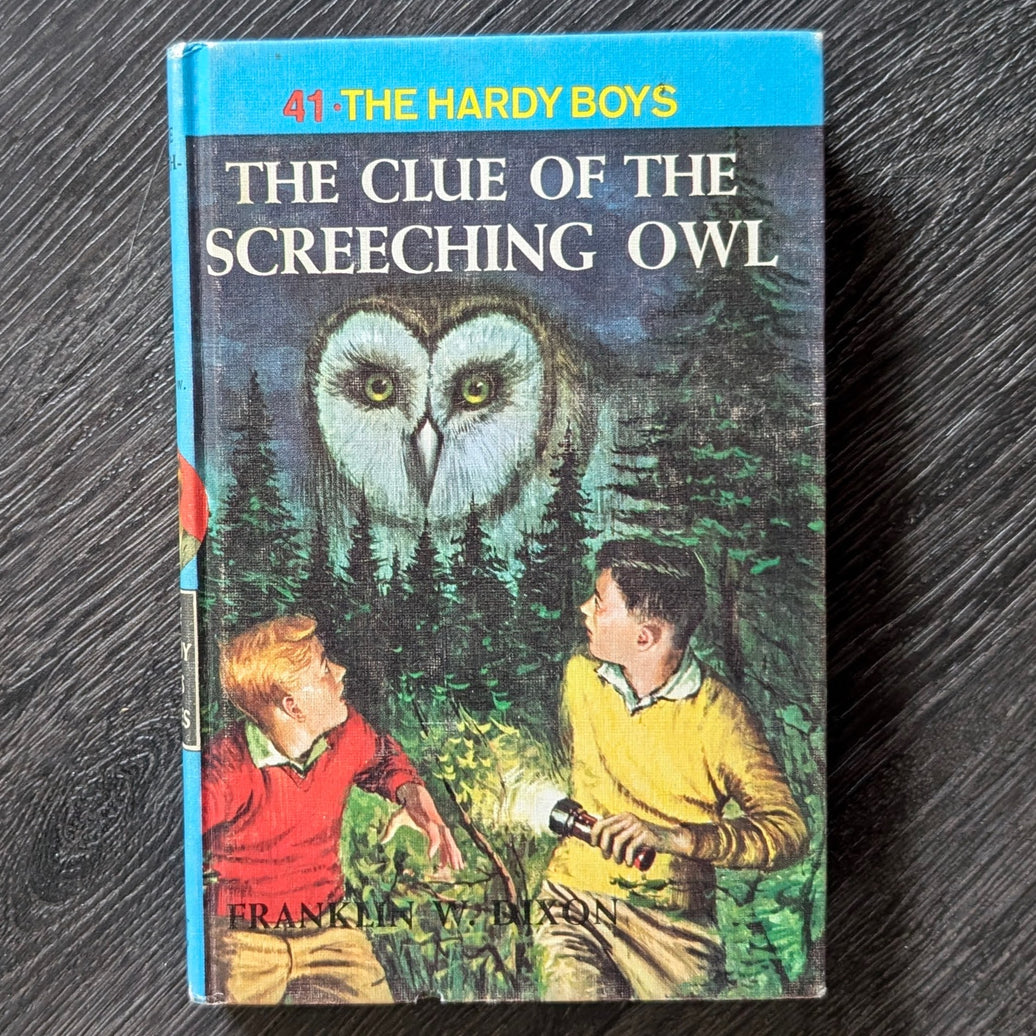 41 The Clue of the Screeching Owl (Blue Bar):  Hardy Boys Book Blue-Back image 0