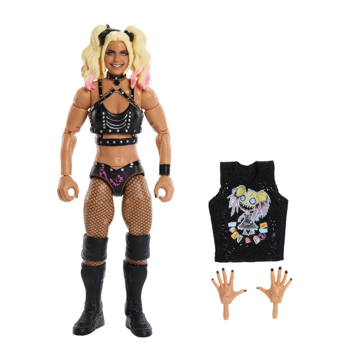 Alexa Bliss 6" Mattel Action Figure WWE Elite Collection Series 127 with alternate hands and graphic vest