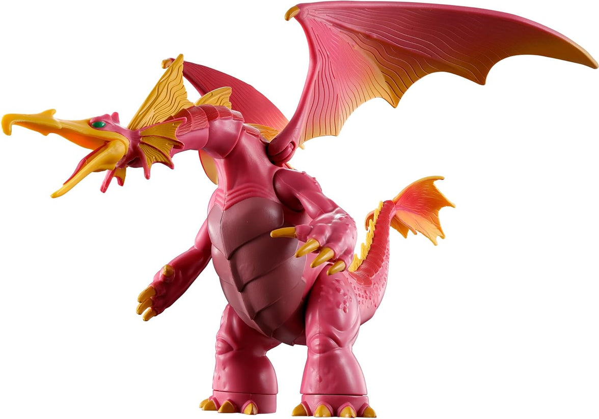 Bandai Ultraman Gigantron action figure with detailed wings and articulated limbs in red and yellow colors