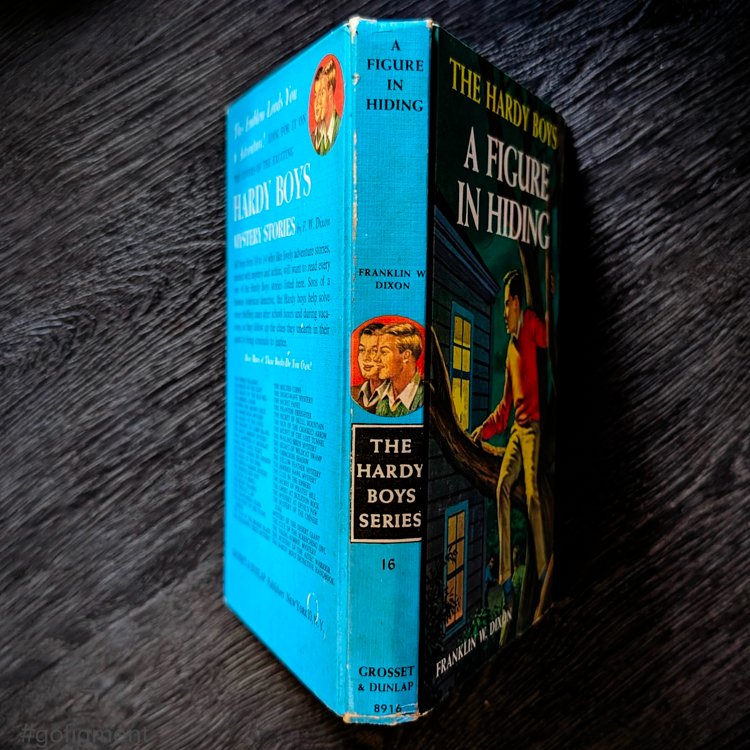 16 A Figure in Hiding (1937):  Vintage Hardy Boys Book Blue-Back image 1