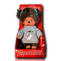 Monchhichi Girl Unicorn 7" Plush Toy - Classic Collectible Thumb-Sucking Monkey image 6