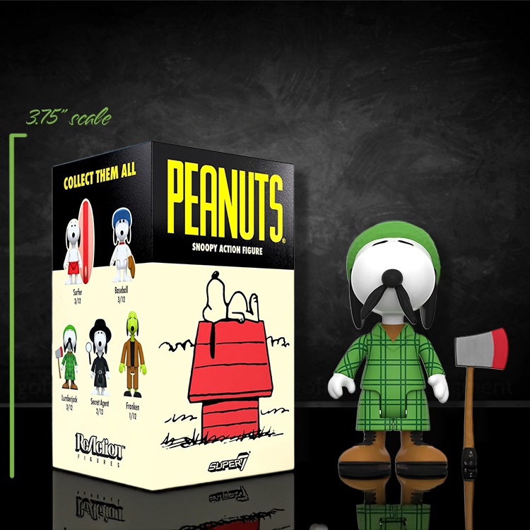 Lumberjack Snoopy Super7 "All Snoopy Wave" Snoopy Action Figure 3.75 LOOSE image 0