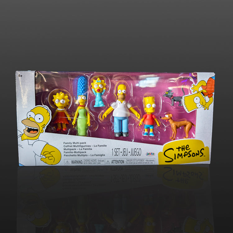 The Simpsons Family Multipack of 7 Action Figures 2 1/2" Scale image 1