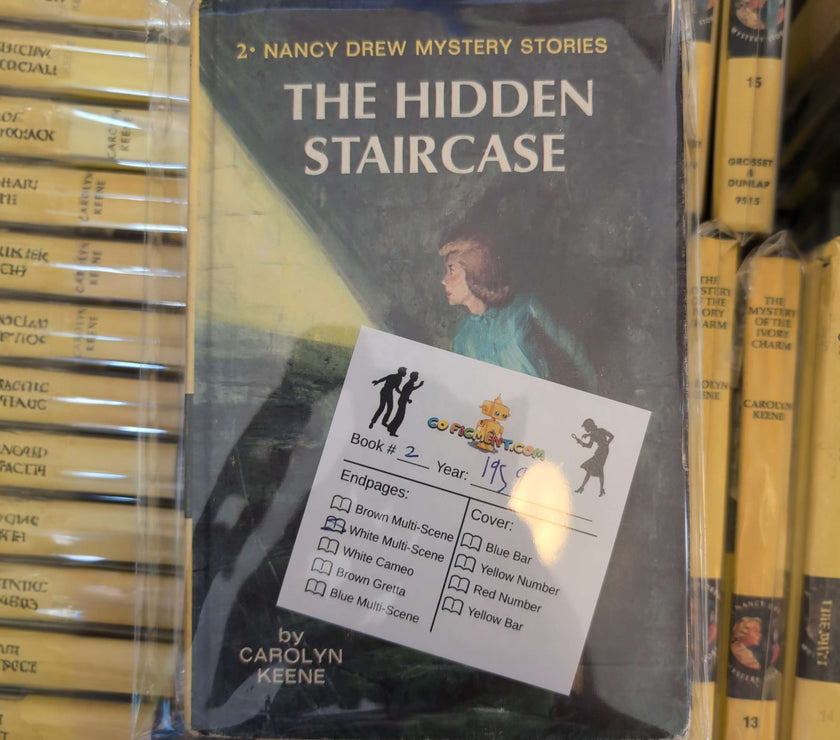 2 The Hidden Staircase Nancy Drew Book 1959-YN White Endpages image 0
