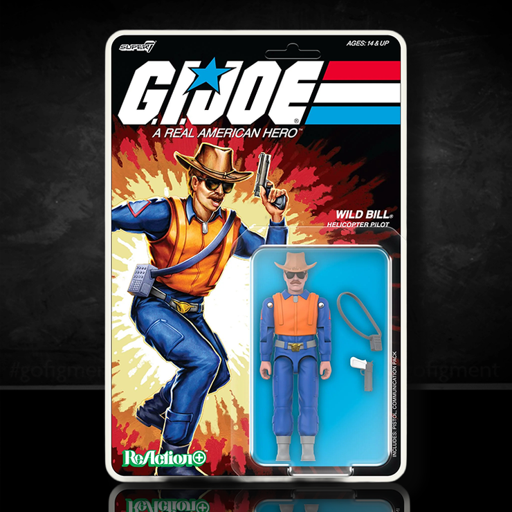 Wild Bill Helicopter Pilot Action Figure GI Joe Reaction Plus Series 1:18 image 0