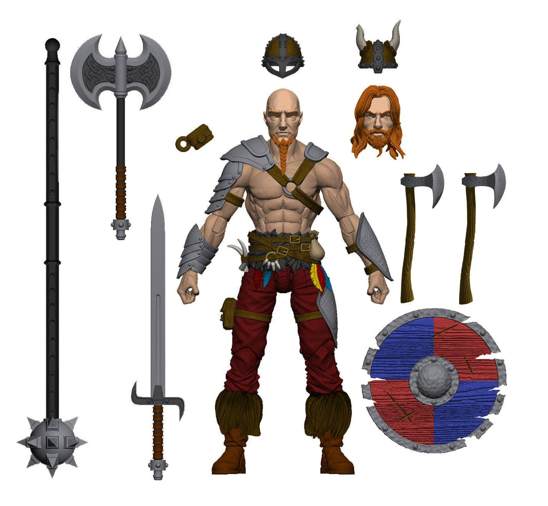 Vitruvian H.A.C.K.S. Action Figure: Sigurd the Unconquerable – Rugged Barbarian Adventurer 1:18 Scale