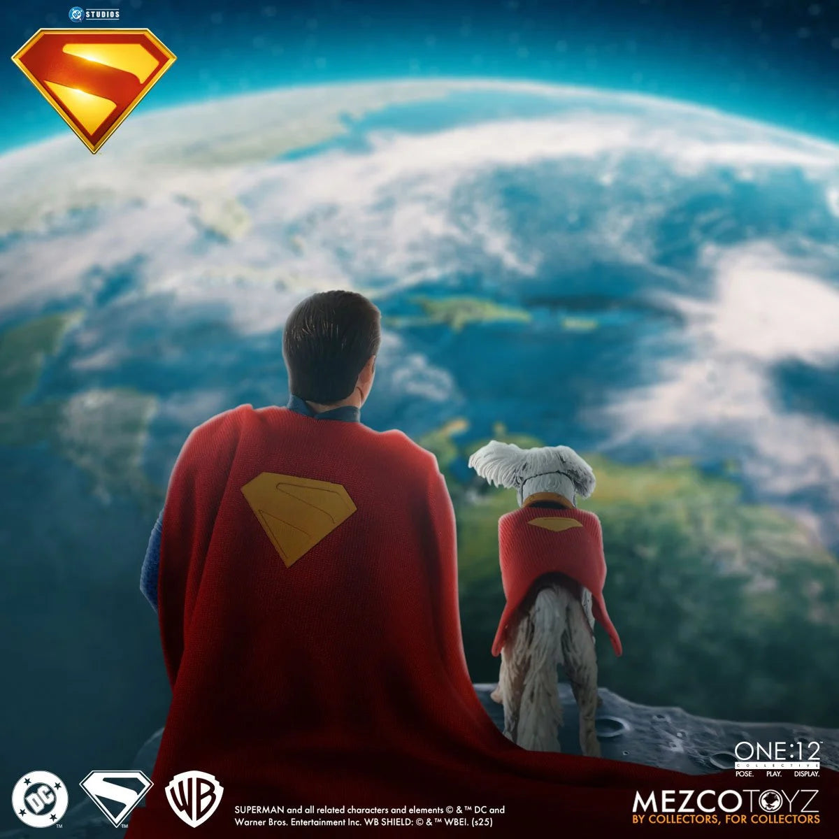 Superman (2025) One:12 Collective Action Figure by Mezco Toyz with Krypto the Superdog 6.7-Inch