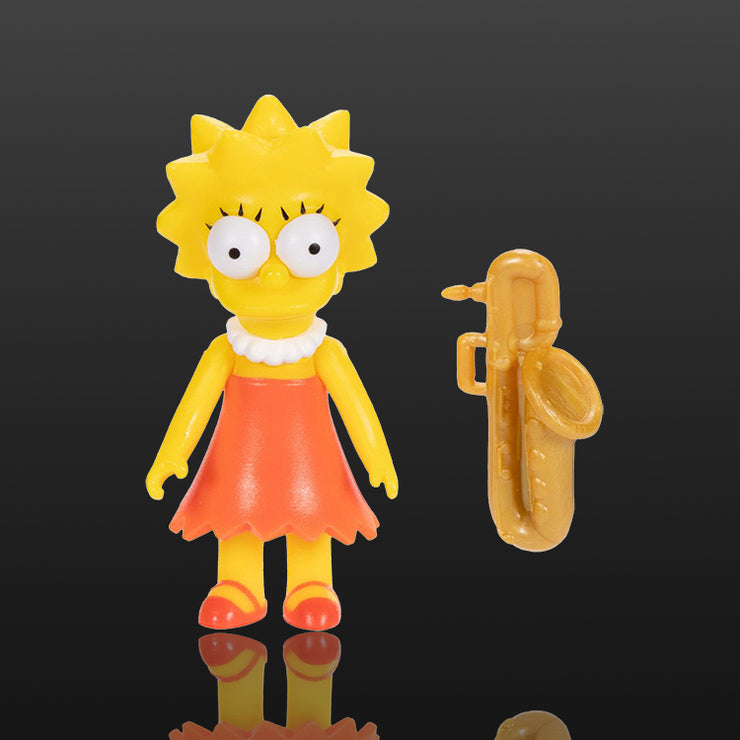 Lisa Simpson With Saxophone The Simpsons Action Figure 2 1/2" Scale image 1
