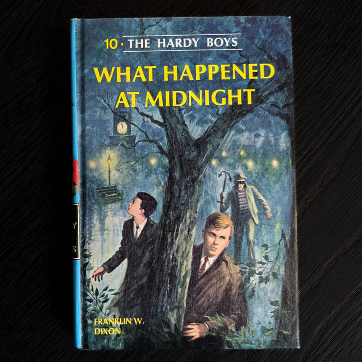 10 What Happened at Midnight (1967 Yellow Number):  Hardy Boys Book Blue-Bac image 0