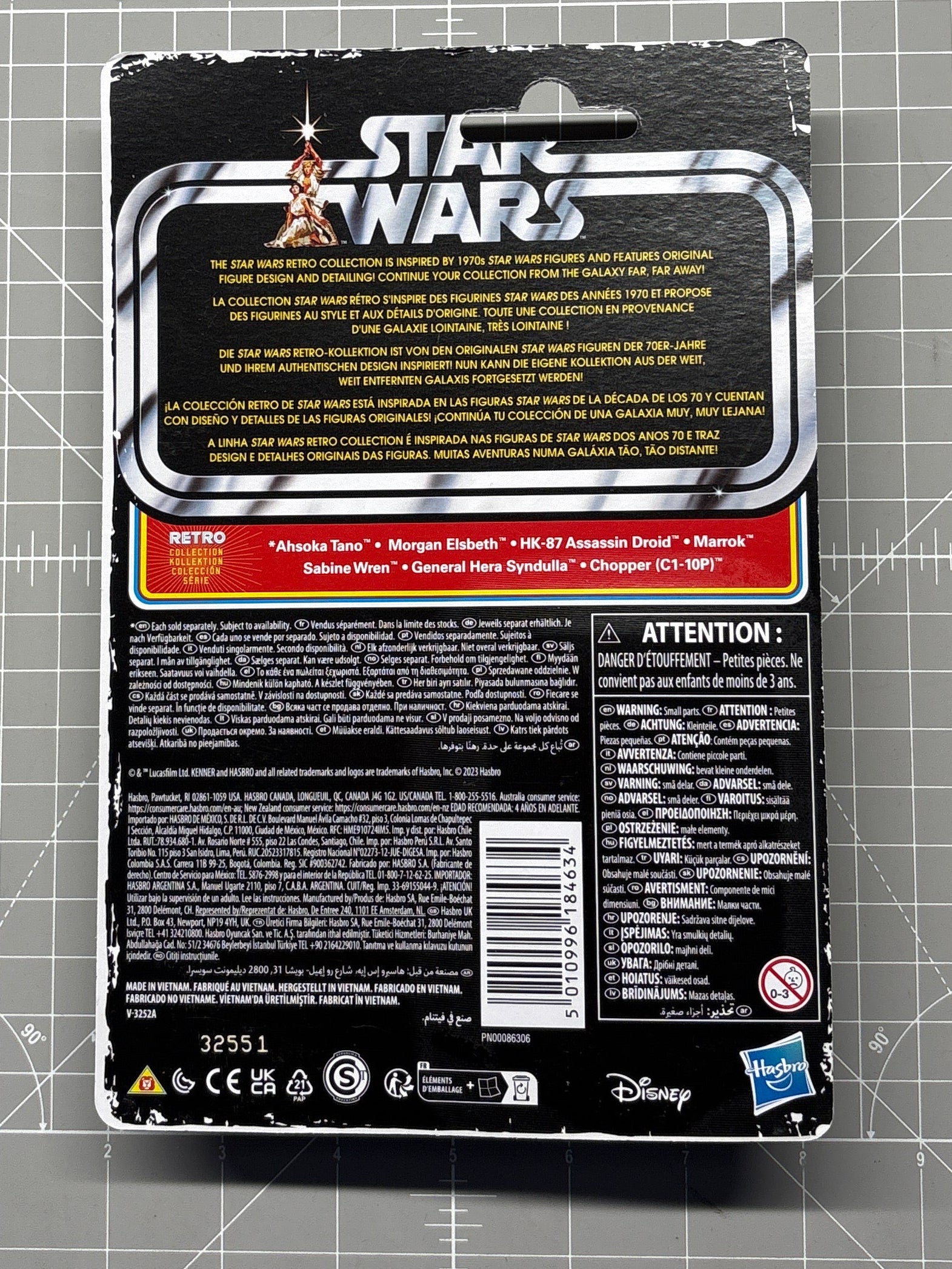 Chopper Star Wars Retro Collection Action Figure 1:18 Scale Ashoka by Kenner in original packaging
