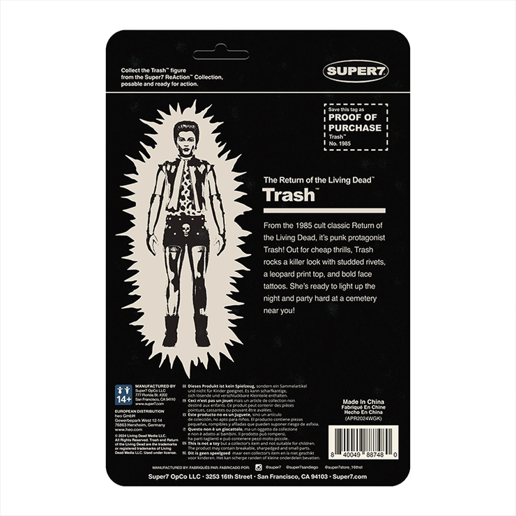 Trash (Monster Glow) Return of the Living Dead Action Figure | Super7 |1/18 image 4