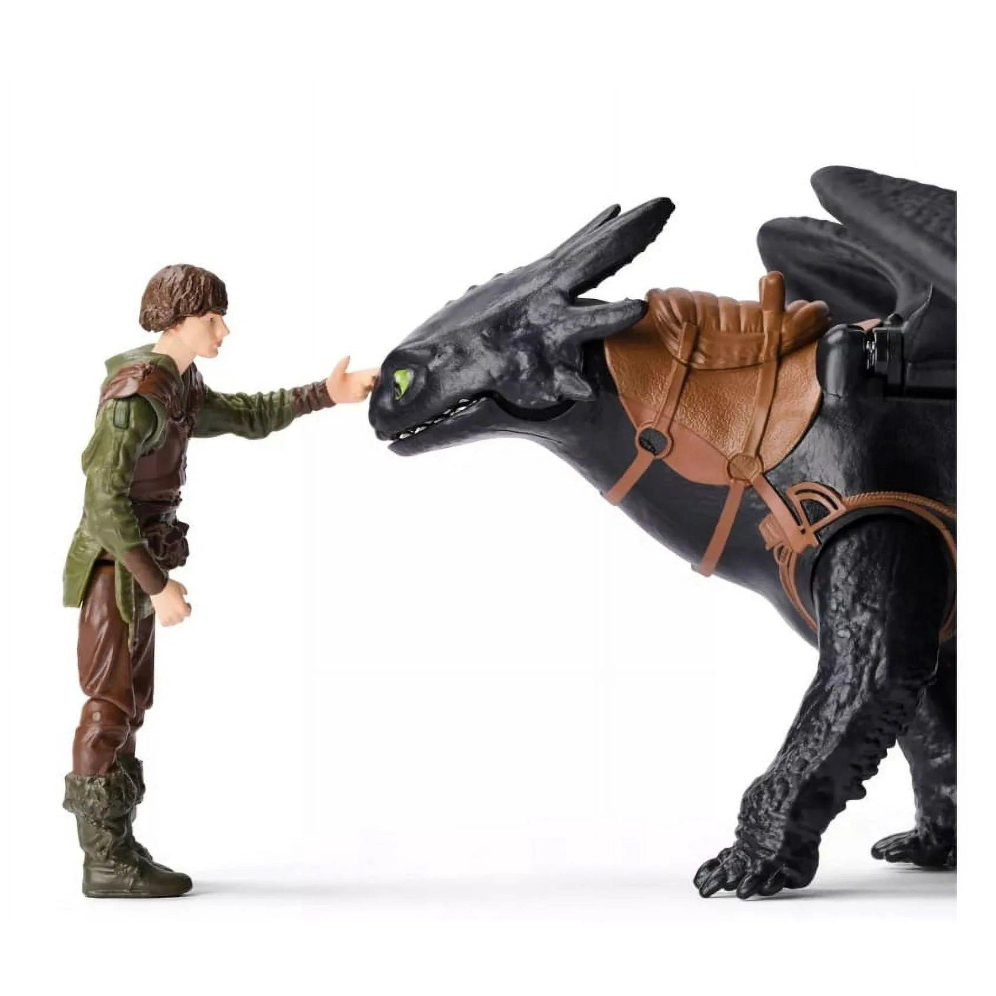 Spin Master How to Train Your Dragon Toothless and rider figure set detailed action toys for imaginative play.
