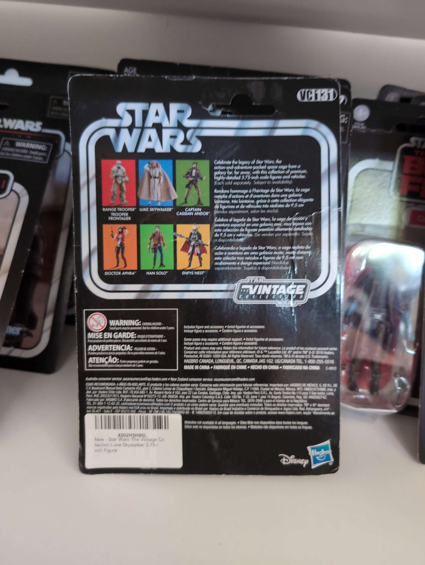 Star Wars Vintage Collection Luke Skywalker Last Jedi action figure packaging by Hasbro