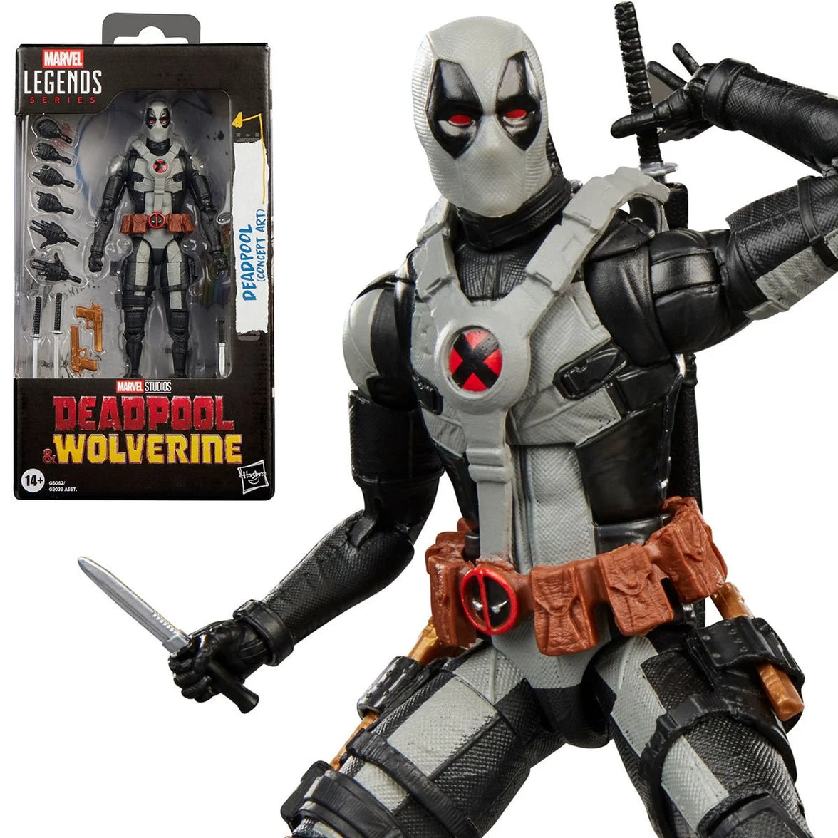 Deadpool (Concept Art) Deadpool & Wolverine Marvel Legends Series Action Figure by Hasbro 6-Inch