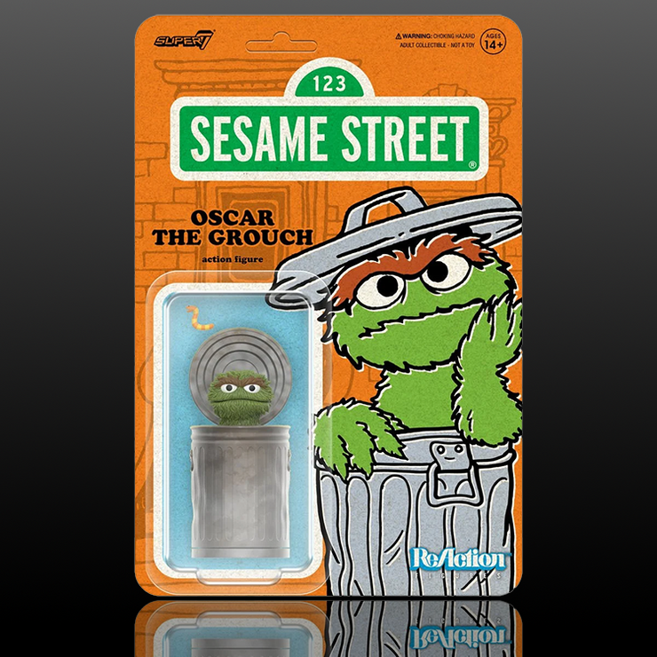 Oscar the Grouch Sesame Street Action Figure 3 3/4 Super image 0