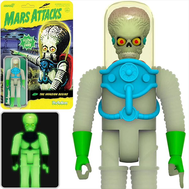 Mars Attacks The Invasion Begins (Glow) 3 3/4-Inch ReAction Figure image 2