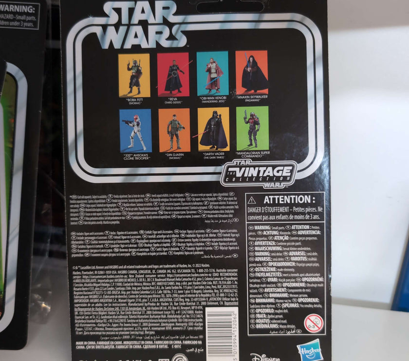 Obi-Wan Kenobi Star Wars Action Figure Wandering Jedi Vintage Collection packaging back Hasbro
