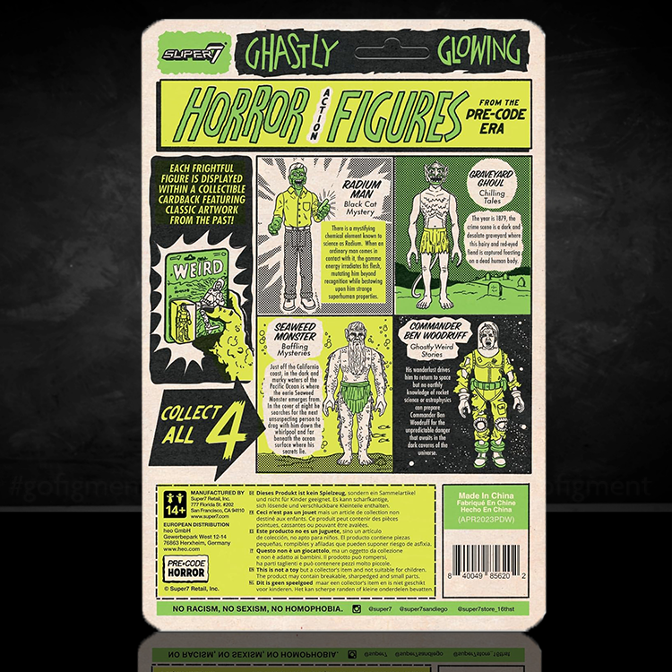 Radium Man From "Black Cat" Horror Mystery- Glow in the Dark Action Figure 3.75 image 4