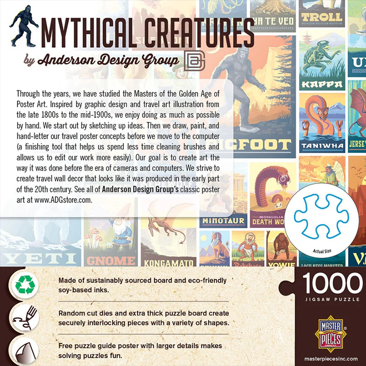 Mythical Creatures Jigsaw Puzzle Master Pieces 1000 Pieces image 1