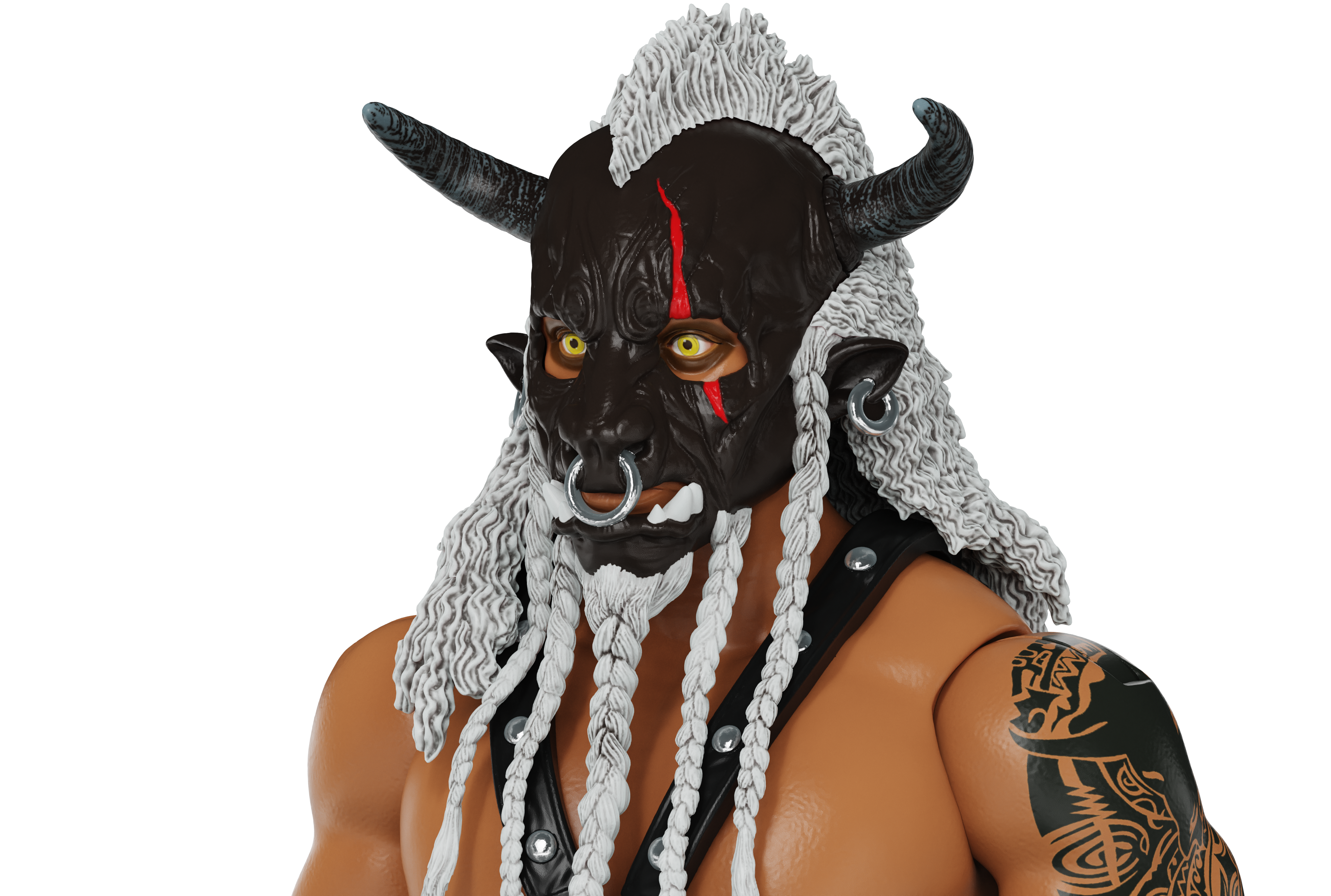 Black Taurus "The Beast Mortos" Legends of Lucha Libre Fanaticos 6" Action Figure (1:12 Scale)