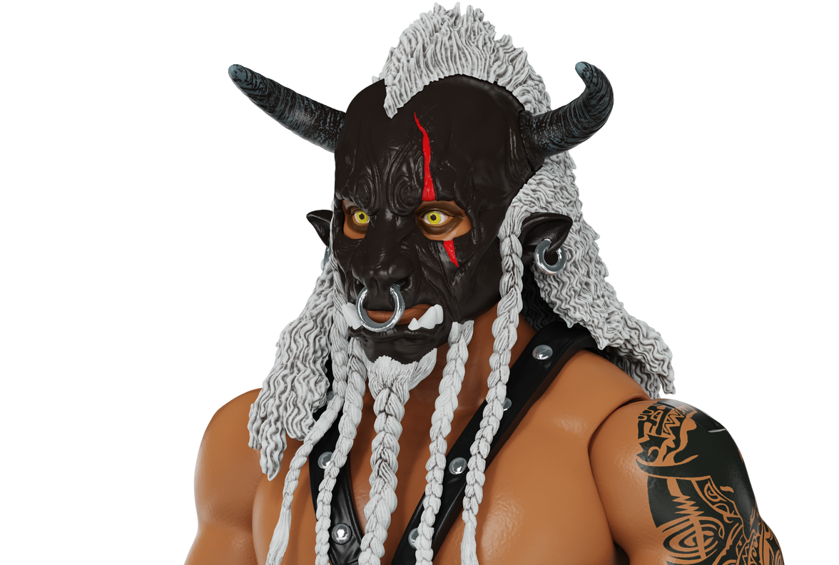 Black Taurus "The Beast Mortos" Legends of Lucha Libre Fanaticos 6" Action Figure (1:12 Scale)