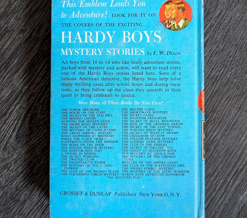 08 The Mystery of Cabin Island (1942):  Vintage Hardy Boys Book Blue-Back image 2