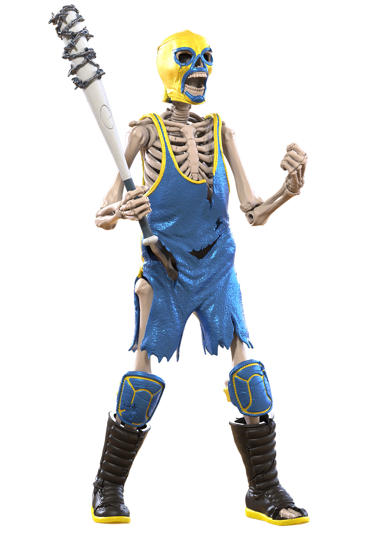 Bonesault: The Acrobatic Skeleton Luchador (Epic H.A.C.K.S.) 6" Action Figure – 1:12 Scale Undead Flyer
