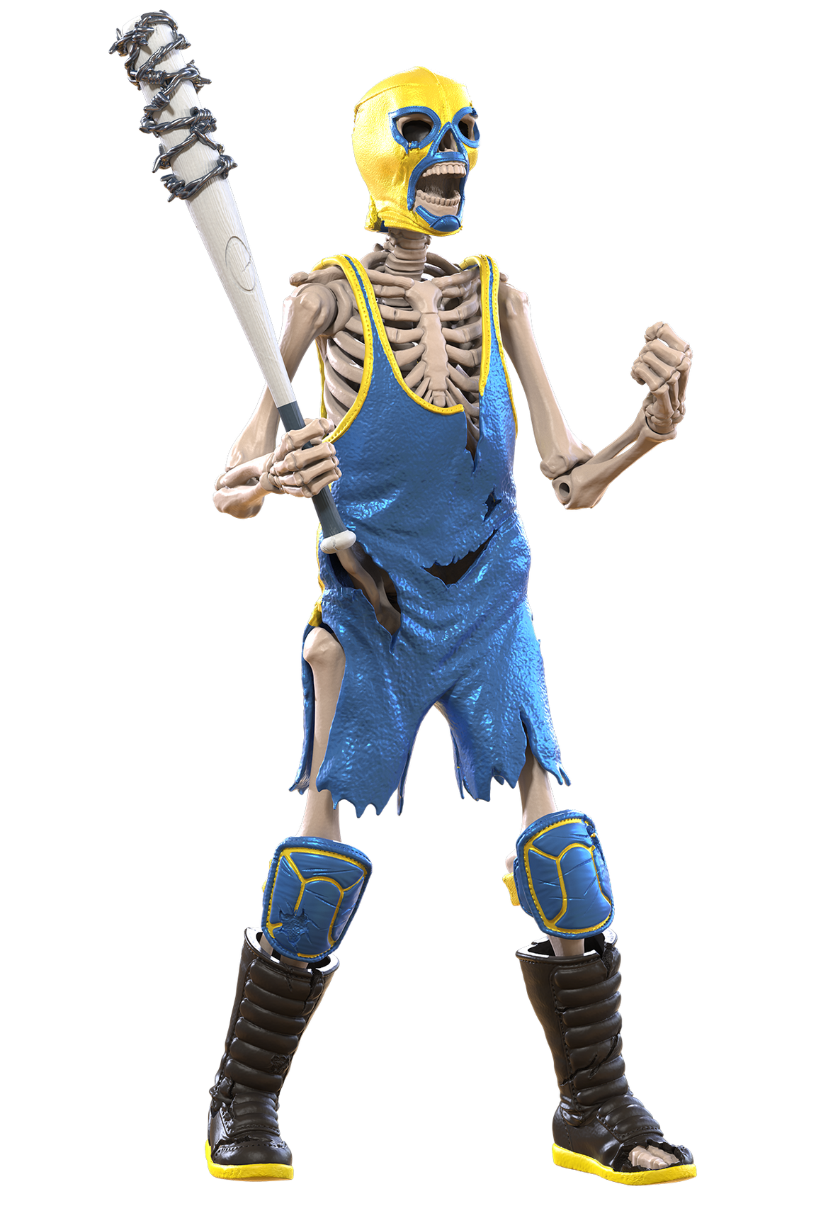 Bonesault: The Acrobatic Skeleton Luchador (Epic H.A.C.K.S.) 6" Action Figure – 1:12 Scale Undead Flyer