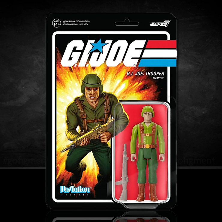 GI Joe  GI Trooper Infantry - Tan Action Figure 3.75" Super7 ReAction image 0