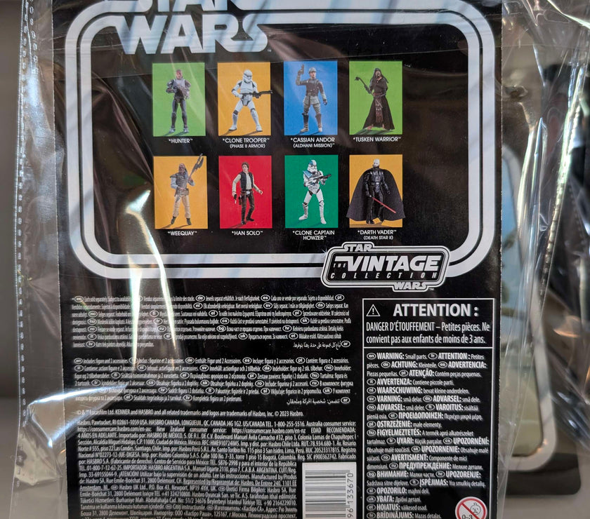 Packaging back of Star Wars Vintage Collection Weequay Action Figure VC107 by Hasbro.