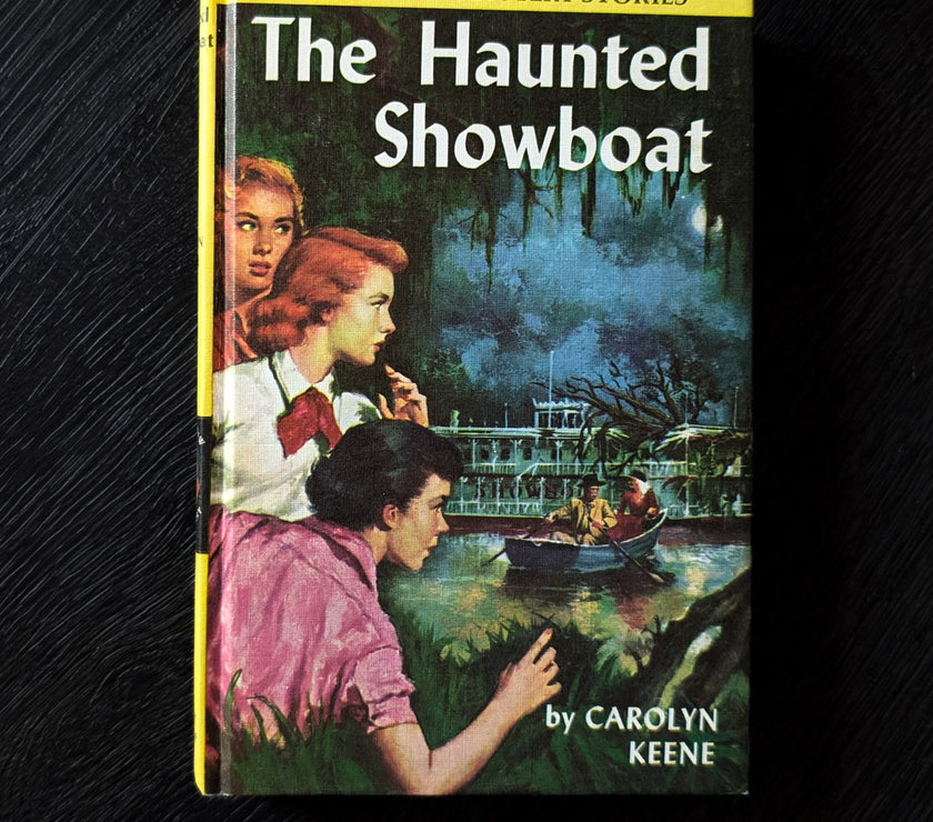 35 The Haunted Showboat  Nancy Drew Mystery Books -1957-Yellow Bar image 0