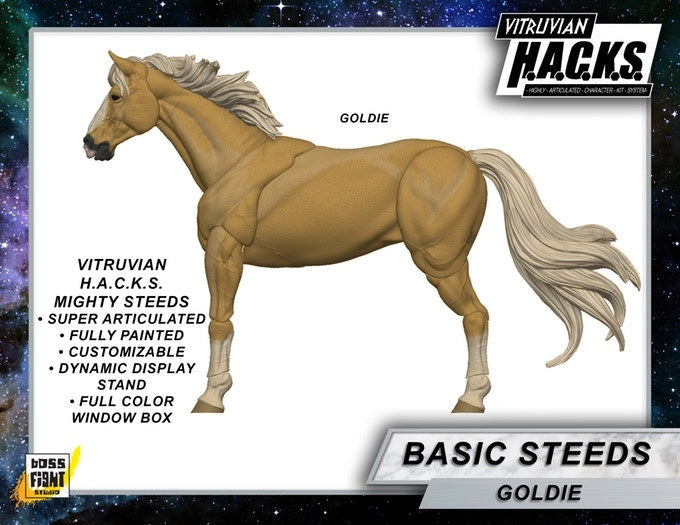 Mighty Steeds Goldie the Horse 1:18 Scale Vitruvian HACKS Compatible NIB