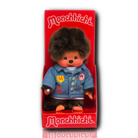 Monchhichi Boy Denim 7" Plush Toy - Classic Collectible Thumb-Sucking Monkey image 8