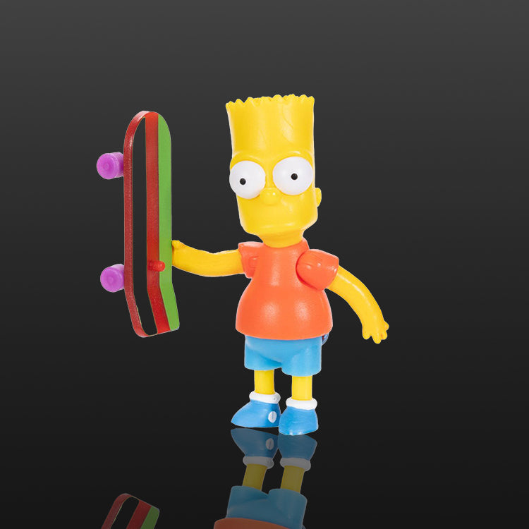 Bart Simpson With Skateboard The Simpsons Action Figure 2 1/2" Scale image 1