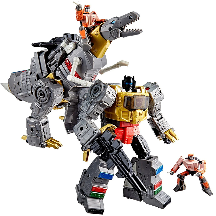 Leader Class Dinobot Grimlock Transformers Movie Studio Series action figure with Wheelie by Hasbro