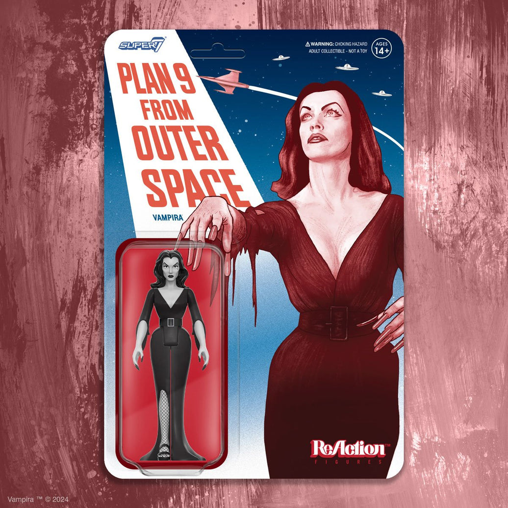 Vampira (Plan 9 Grayscale) 3 3/4-Inch ReAction Figure image 0