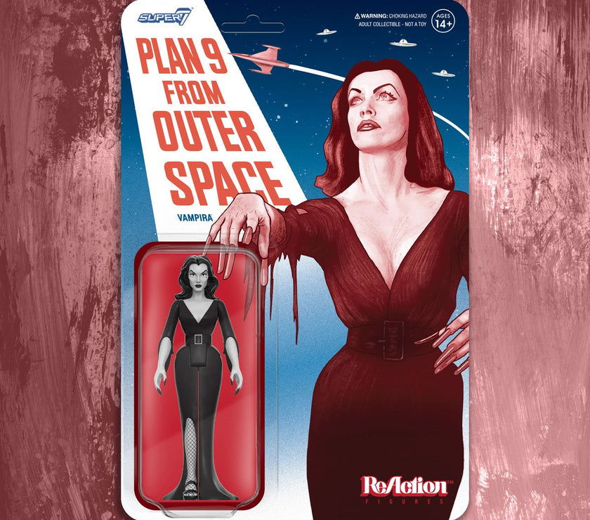 Vampira (Plan 9 Grayscale) 3 3/4-Inch ReAction Figure image 0