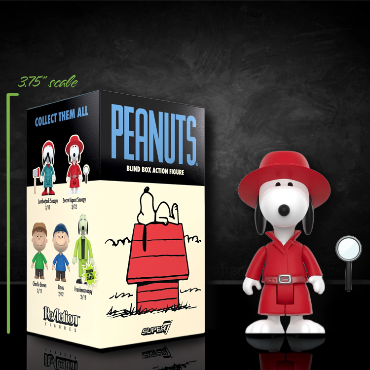 Secret Agent Snoopy Red Coat Super7 Wave 4 Snoopy Action Figure 3.75 LOOSE image 0