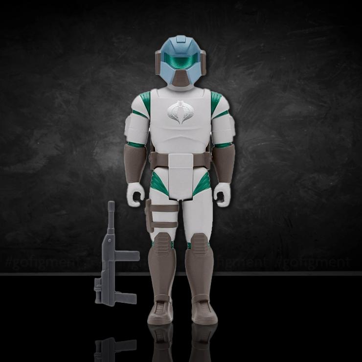 GI Joe Cobra Shocktrooper Green Action Figure 3.75" Super7 ReAction image 2