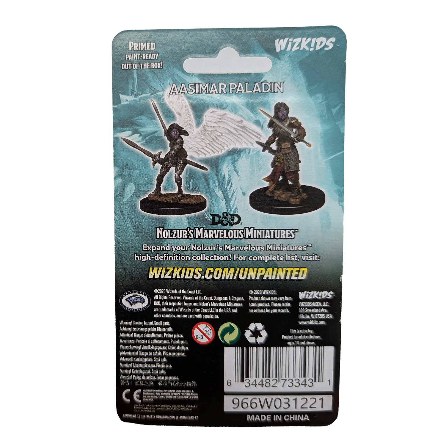 Aasimar Female Paladin - D&D Nolzur's Marvelous 1.5 inch Mini-Figure 2-Pack WizKids